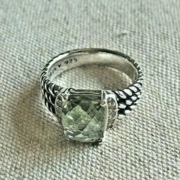 David Yurman Jewelry - David Yurman Silver Prasiolite Ring Size 7